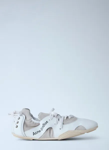 Leather Lace-Up Sneakers