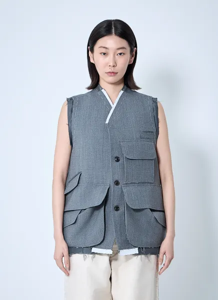 Distressed Wool Waistcoat