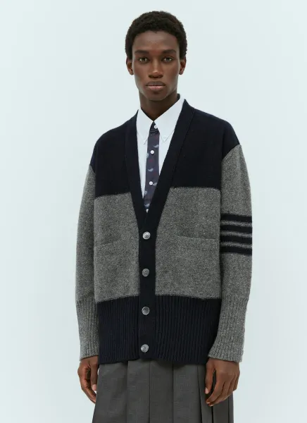 Four-Bar Knit Cardigan