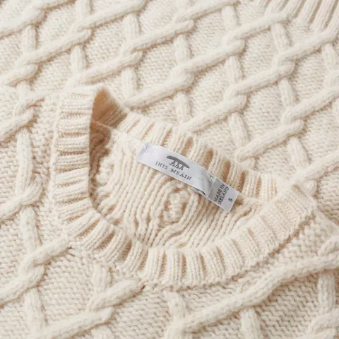 Inis Meáin Trellis Cable Crew Knit