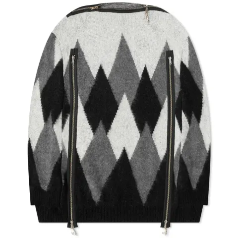 TAKAHIROMIYASHITA TheSoloist. Multi Zip Argyle Knit