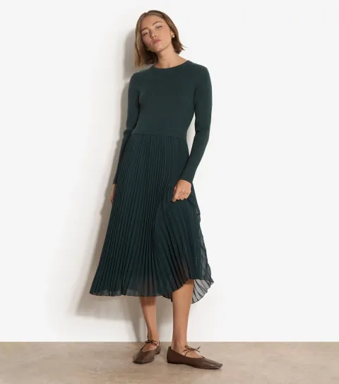 Apricot Women's Dark Green Jumper Skirt Dress