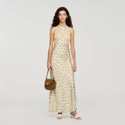 Flower print maxi dress