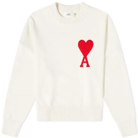 AMI Large A Heart Crew Knit
