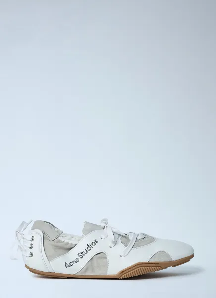 Leather Lace-Up Sneakers