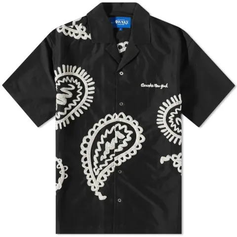 Emroidered Paisely Camp Shirt