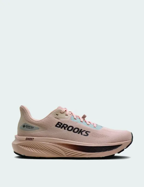 Brooks Ghost 18 GTX Waterproof Running Trainers Cream Mix