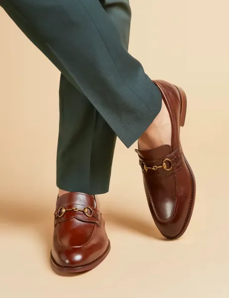 Jones Bootmaker Leather Slip-On Loafers Brown
