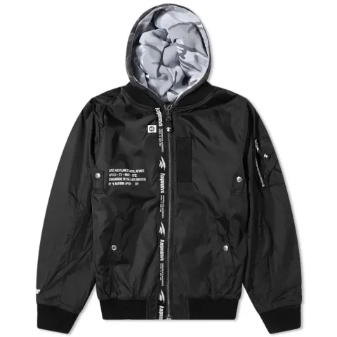 AAPE Reversible Hooded Bomber Jacket