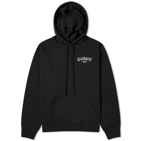 Hooded Onyx Script Sweater