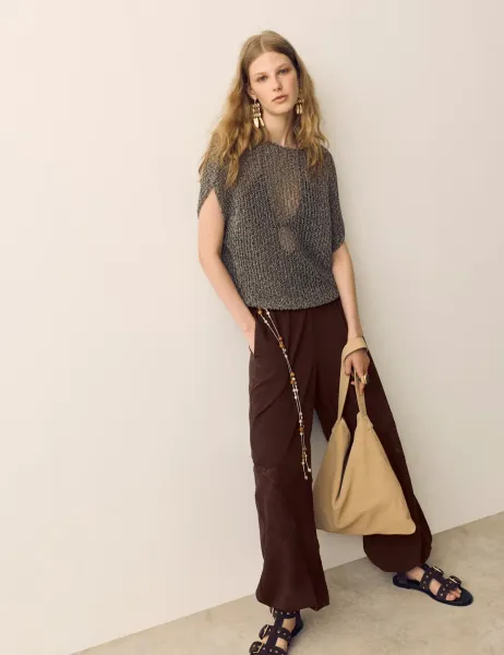 Per Una Lace Balloon Trousers Dark Mole