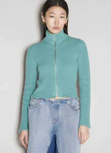 Raw Hem Camionneur Cardigan