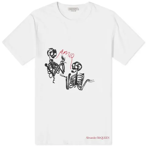 Skeleton Print Logo T-Shirt