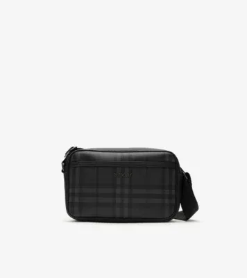 City Check Crossbody Bag in Iron grey - Men, Cotton, Technical