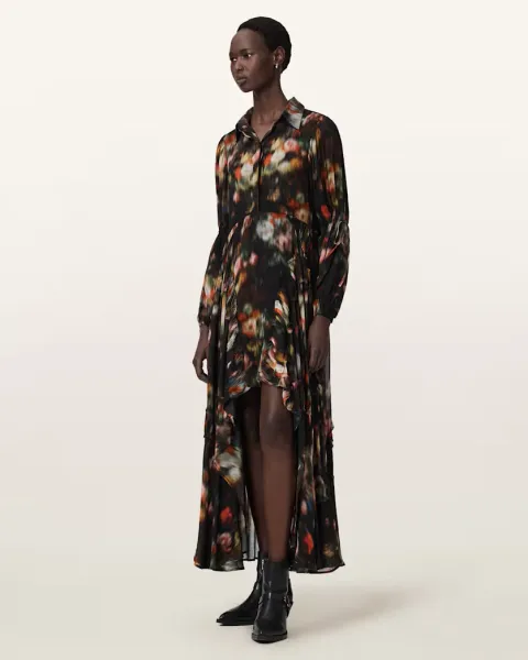 Maria Relaxed Fit Floral Midi Dress