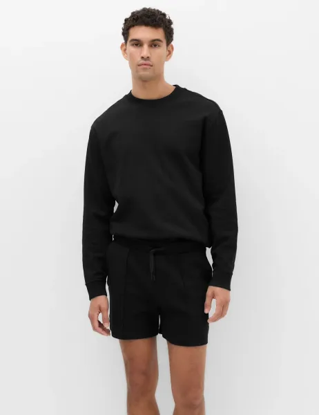 Marks & Spencer Cotton Rich Ultimate Short length Shorts Black