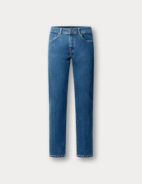 Hackett Regular Fit Vintage Wash 5 Pocket Jeans Denim