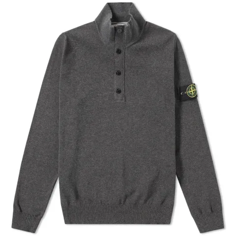 Soft Cotton Half Button Knit