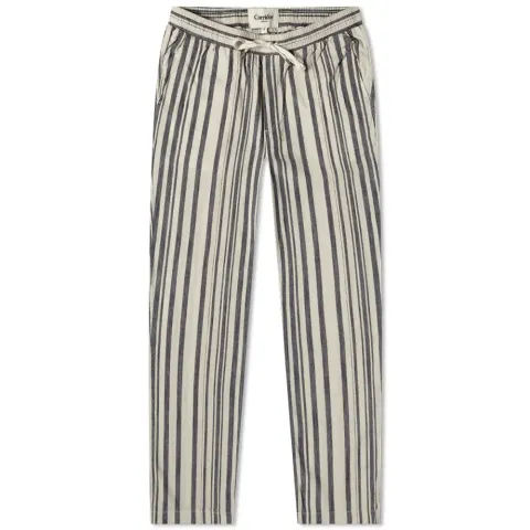 Striped Dyed Canvas Drawstring Trouser