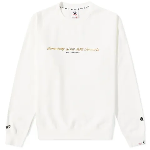AAPE Foil Graffiti Print Crew Sweat