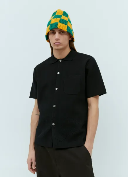 Check Knit Bucket Hat