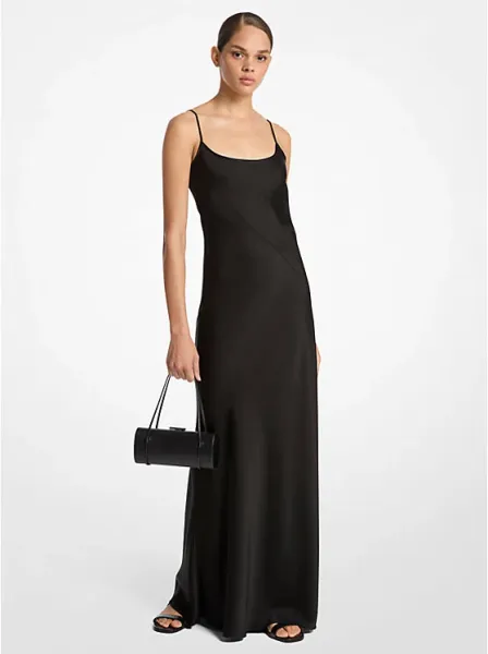 Michael Kors Techno Charmeuse Bias Slip Gown