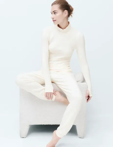Marks & Spencer Heatgen Maximum Thermal Slim Joggers Light Cream