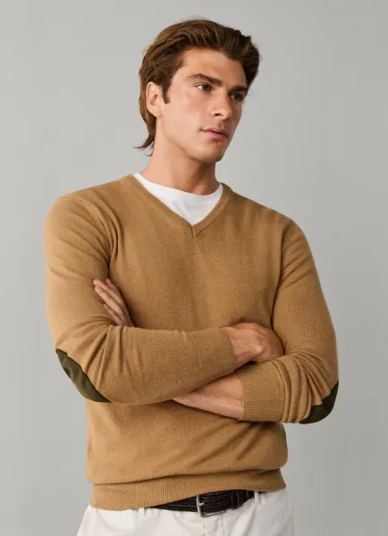 Hackett Merino Wool-Cashmere Blend V-Neck Jumper