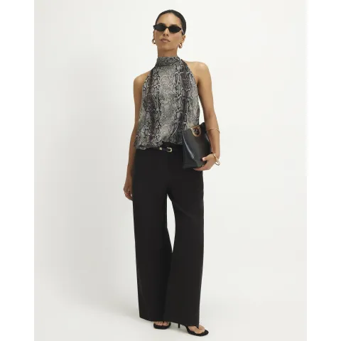 River Island Petite Belted Slim Leg Trousers