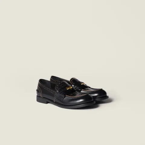 Leather loafers
