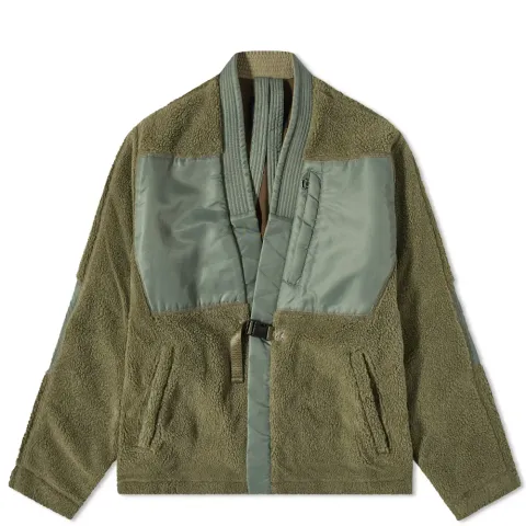 Recycled Sherpa Fleece Kimono Jacket