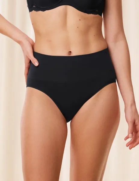 Triumph Soft Sculpt High Waisted Tummy Control Shaping Knickers Black