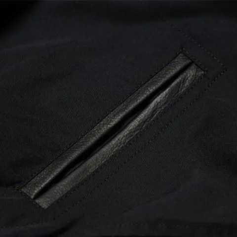 Leather Sleeve Poplin Jessie Varsity Jacket