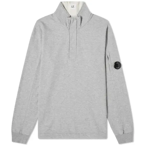 Arm Lens Button Funnel Neck Sweat