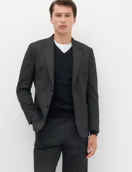 Marks & Spencer Textured Blazer Dark Grey