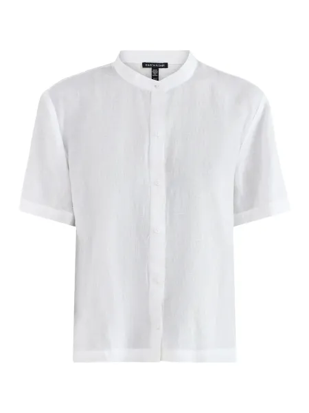 Mandarin Collar Linen Shirt