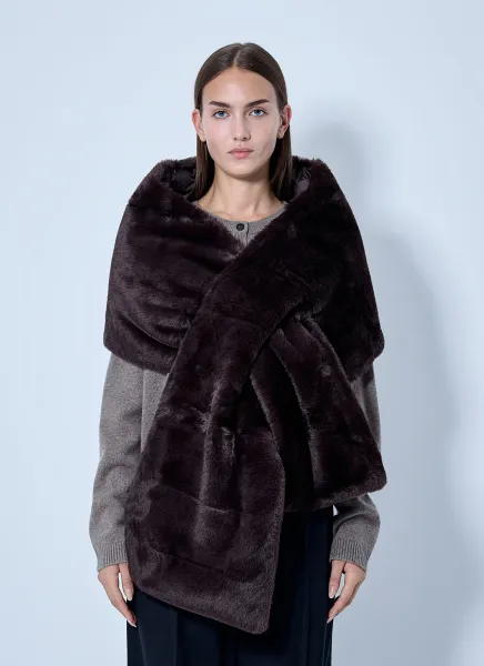 Max Mara Faux Fur Stole