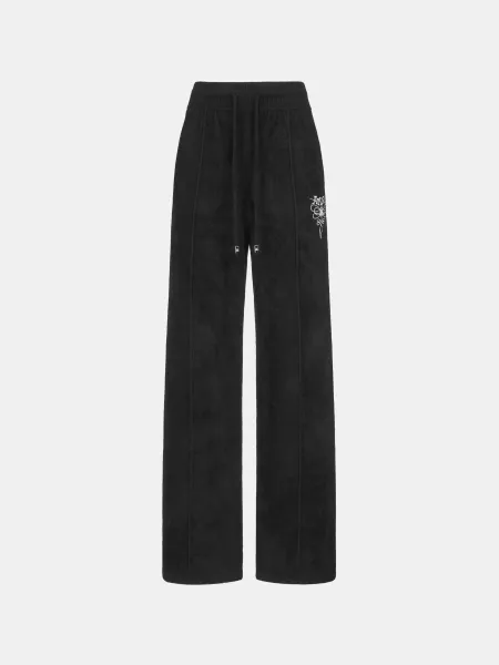 WOMEN - WOMEN'S COLLEGIATE VELVET TRACK PANT - Black