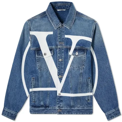 Patchwork Go Logo Denim Jacket