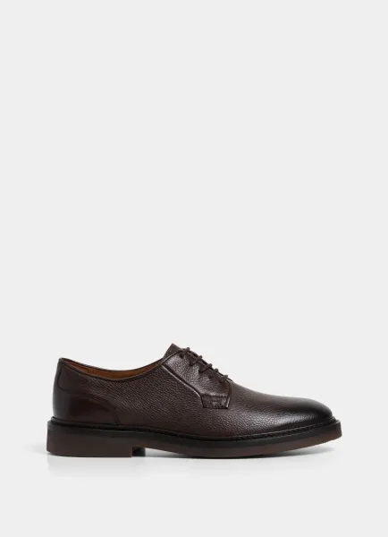 Hackett Elsted Grained Leather Blucher Shoe