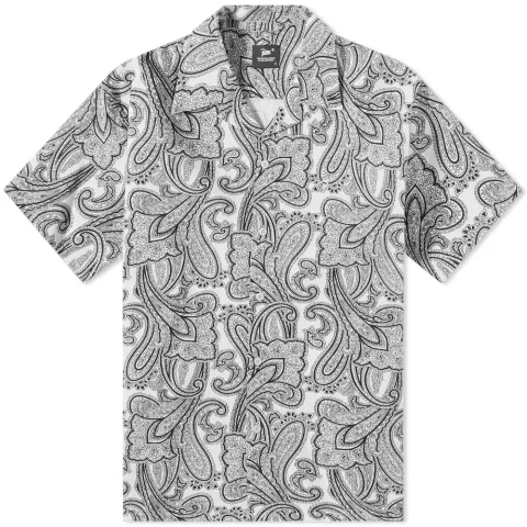 Silver Paisley Vacation Shirt