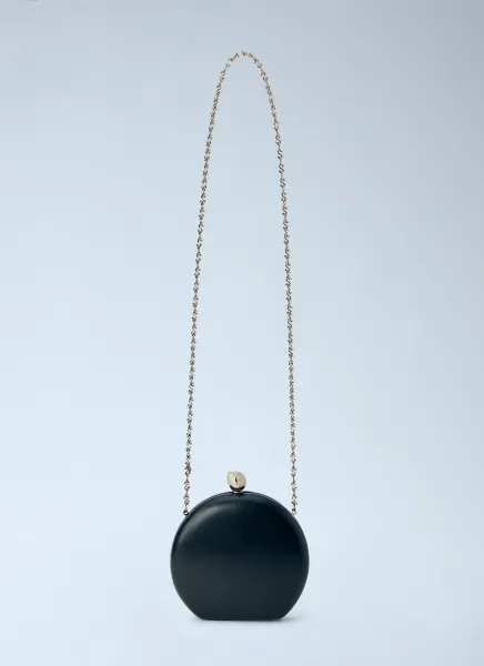 Sportmax Curved Clutch with Chain Strap