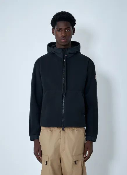 Hooded Jacket With Logo Patch