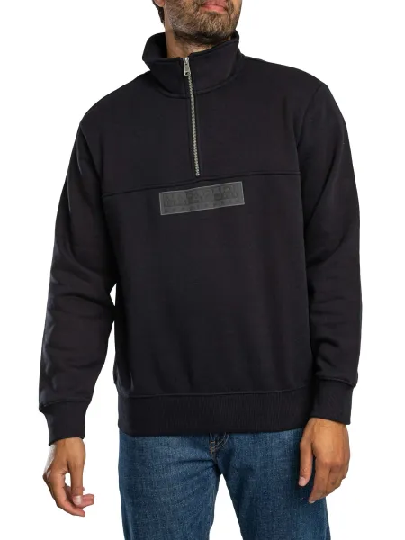 Napapijri Box Logo 1/4 Zip Sweatshirt