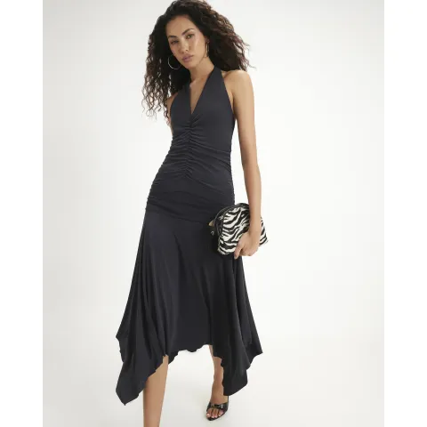 River Island Hanky Hem Midi Skirt