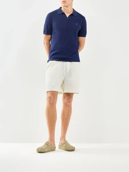 Open Collar Linen Mix Polo