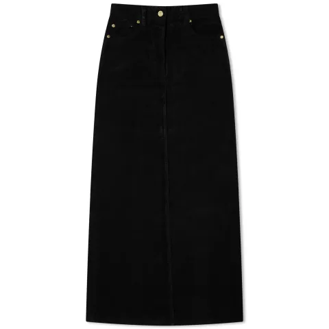 Washed Corduroy Long Skirt