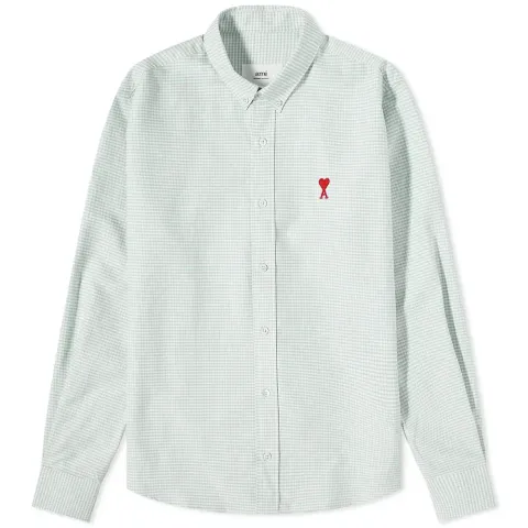 AMI Small A Heart Button Down Shirt