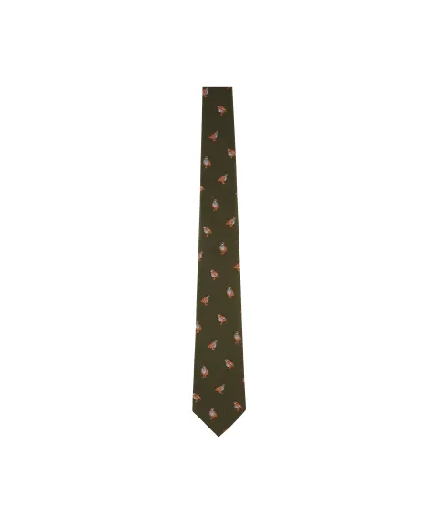 Schöffel Country Ashford Silk Tie - Forest French Partridge