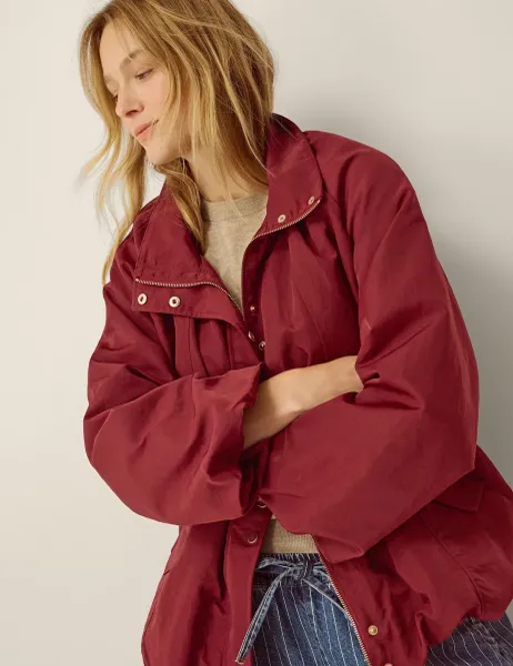 Monsoon Funnel Neck Rain Jacket Red